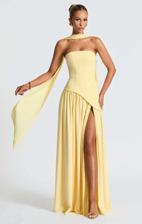 MALIYAH MAXI DRESS - LEMON