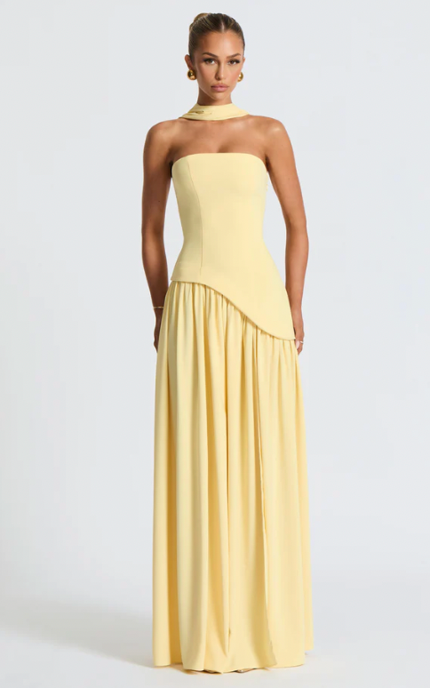 MALIYAH MAXI DRESS - LEMON