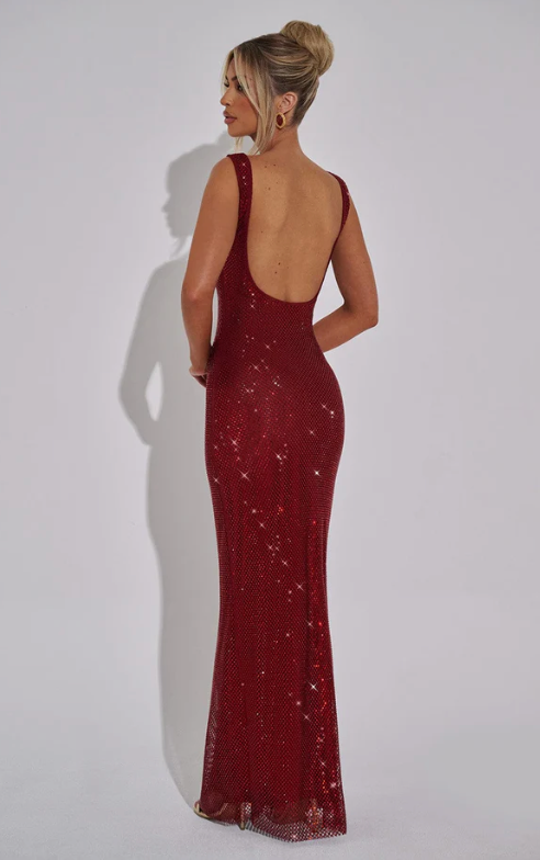 PETRA MAXI DRESS - WINE