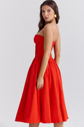 ELIZABETH Strapless Midi Sundress