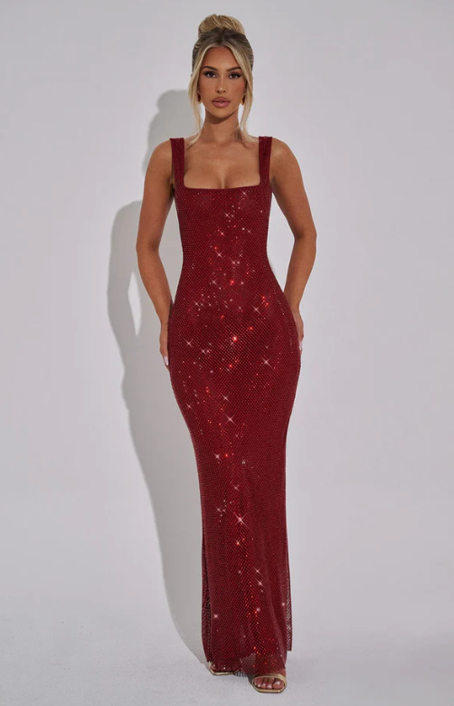 PETRA MAXI DRESS - WINE